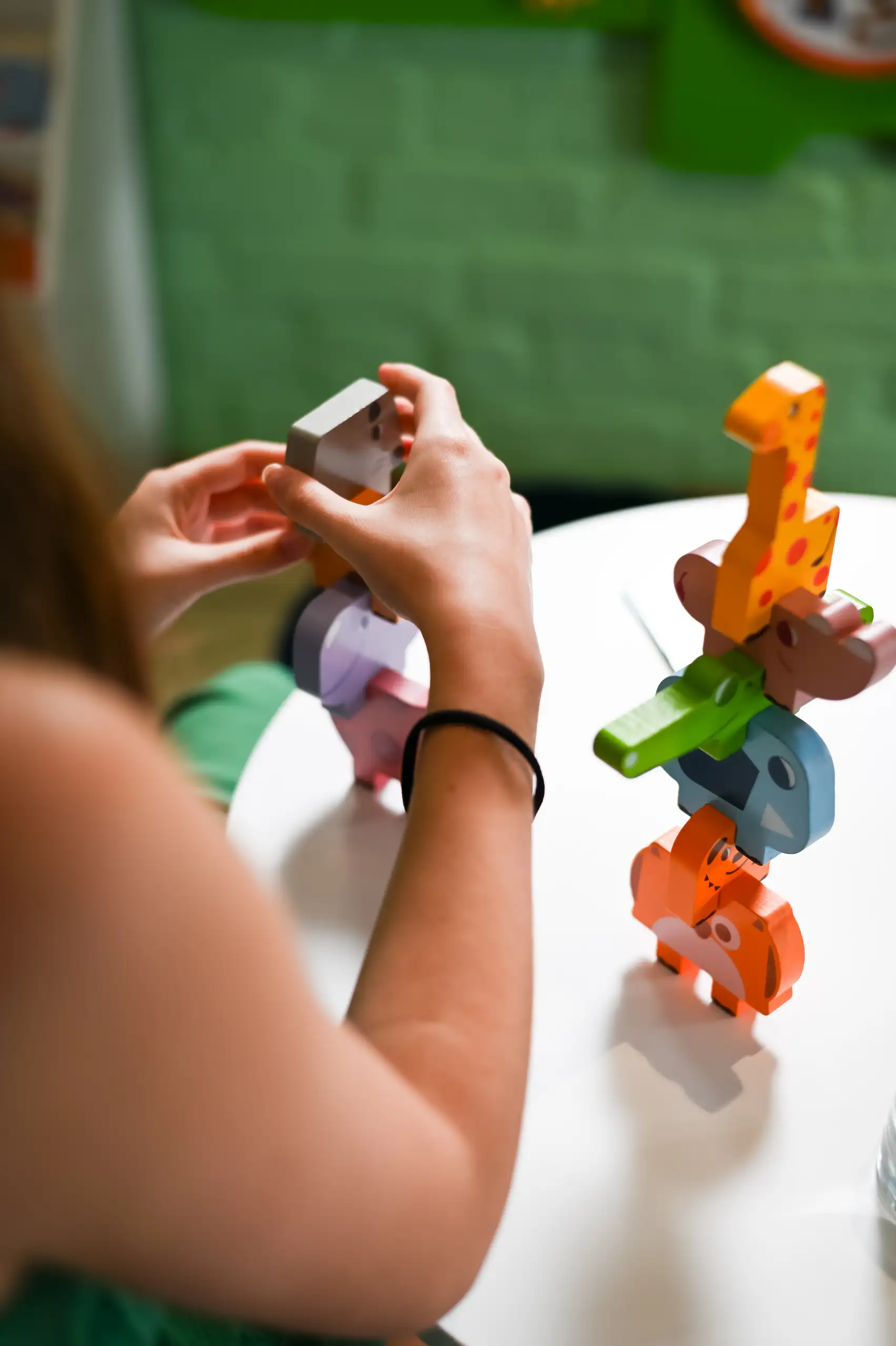 A person holding a toy